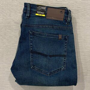 Buffalo David Bitton Jack Jeans Mens 32 x 32 Slim Fit Straight Dark Wash Denim